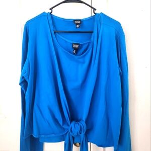 Eileen Fisher Tank and Tie Front Cardigan, size XL